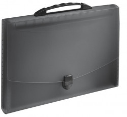 Aktovka plastová s priehradkami a držadlom Esselte VIVIDA čierna