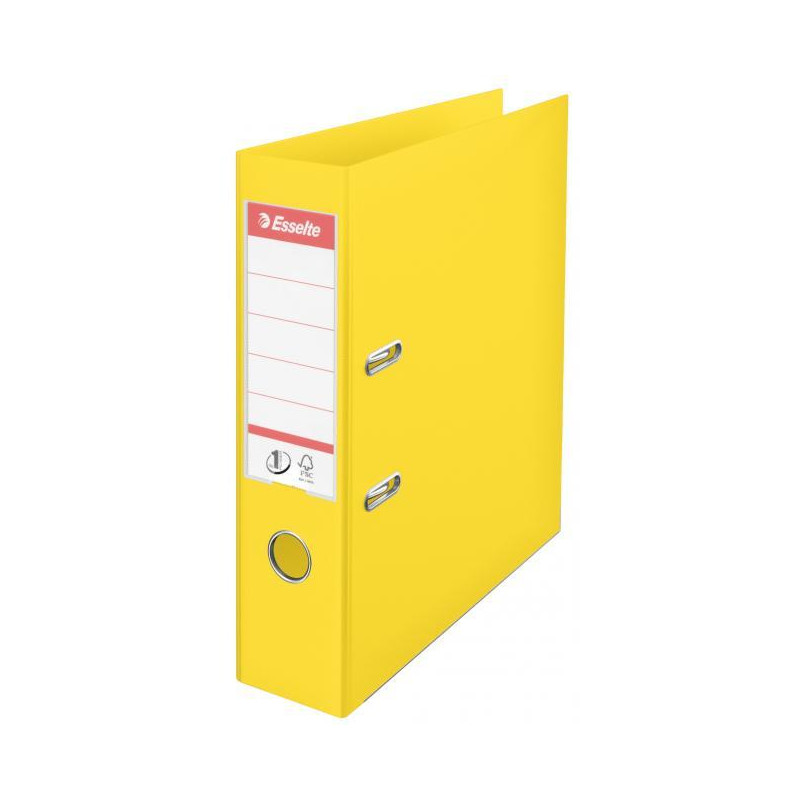 Zakladač pákový Esselte No.1 celoplastový 7,5cm VIVIDA žltý