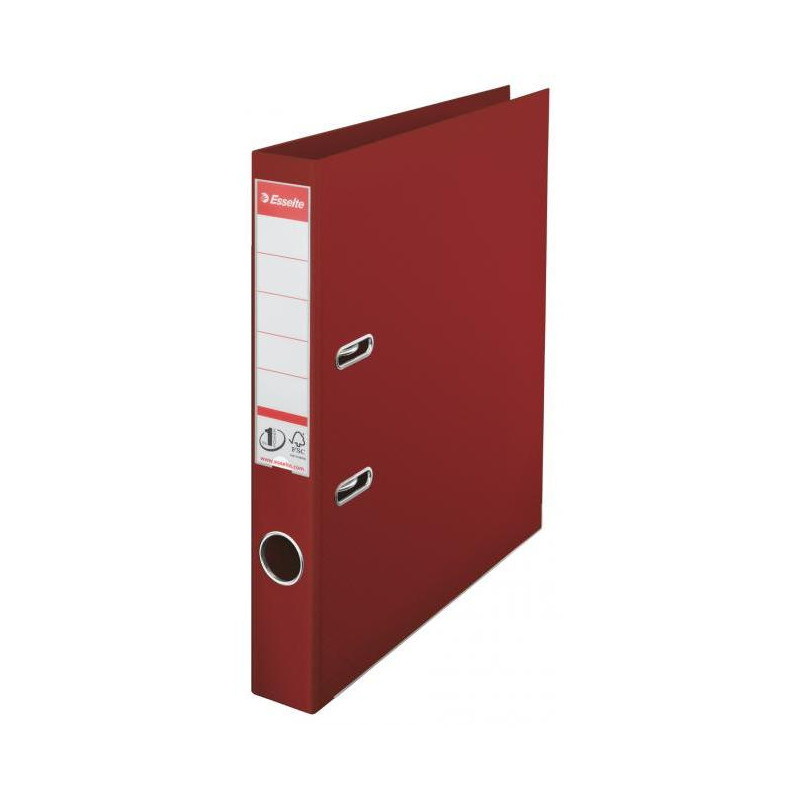 Zakladač pákový Esselte No.1 celoplastový 5cm bordový