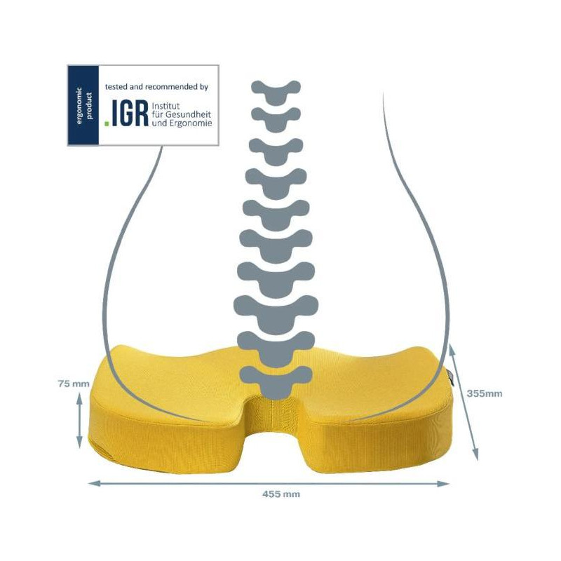 Vankúš na sedenie Leitz Cosy Ergo teplý žltý