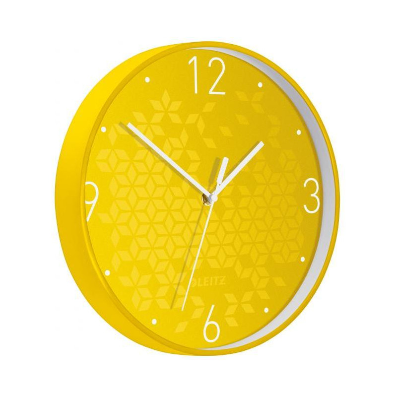 Nástenné hodiny Leitz WOW žltá