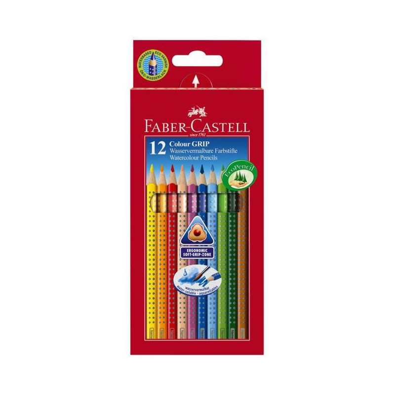 Farbičky akvarelové Faber Castell Color Grip 12ks farebné