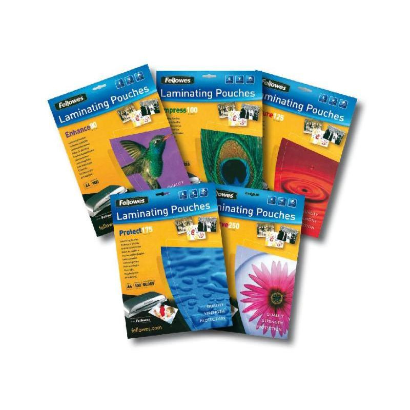 Laminovacie fólie Fellowes 54x86mm 125mic