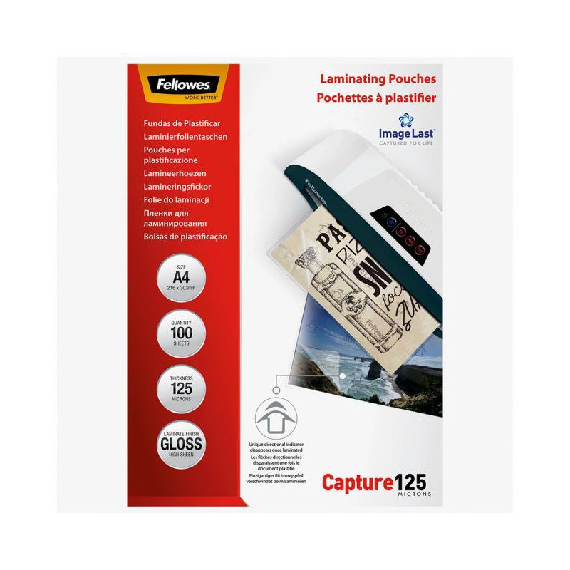 Laminovacie fólie Fellowes 216x303 A4 125mic