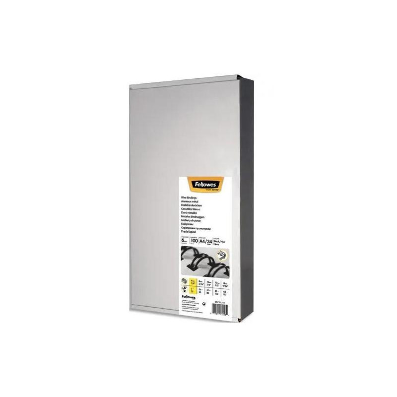 Drôtové hrebene Fellowes 6mm čierne 3:1