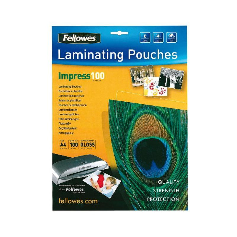 Laminovacie fólie Fellowes 216x303 A4 100mic