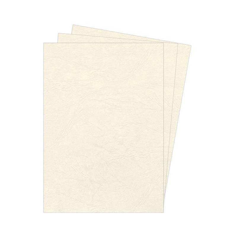 Kartónové obálky na krúžkovú väzbu Delta koža A4 slonovinové