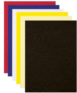 Kartónové obálky na krúžkovú väzbu Delta koža A4 biele