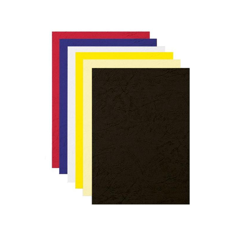 Kartónové obálky na krúžkovú väzbu Delta koža A4 biele