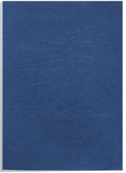 Kartónové obálky na krúžkovú väzbu Delta koža A4 tmavomodré