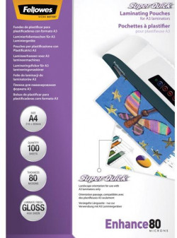 Laminovacie fólie Fellowes 216x303 A4 80mic Superquick