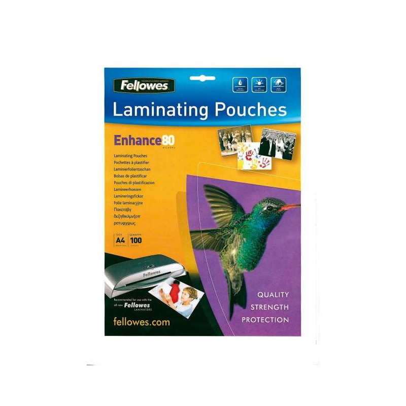 Laminovacie fólie Fellowes 216x303 A4 80mic matné