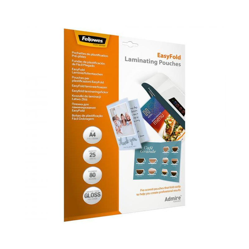Laminovacie fólie Admire EasyFold A4 80mic 25ks