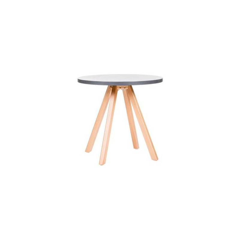 Konferenčný stolík WOOD, v. 55,5cm, p. 60 cm, doska antracit + podnož buk