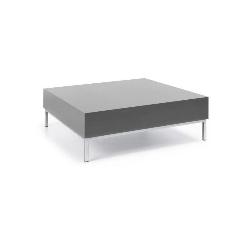 Konferenčný stolík S 1 H, 120x85x30 cm, farba sivá, nohy chróm