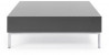 Konferenčný stolík S 2 H, 85x85x30 cm, farba sivá, nohy chróm