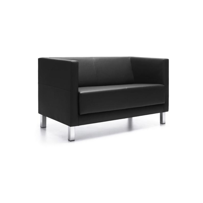 Dvojkreslo Vancouver Lite Maxi, nohy chróm, látka Next NX-14 tmavosivá