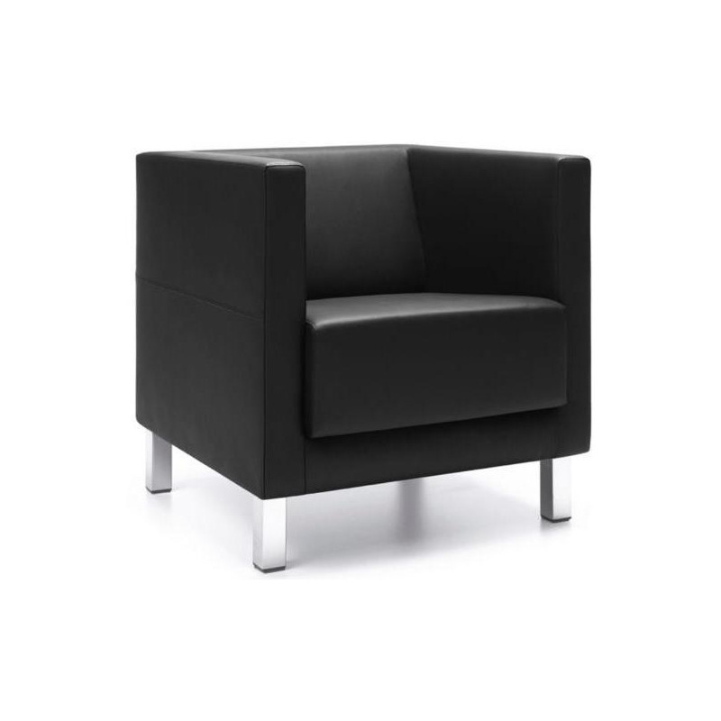 Jednokreslo Vancouver Lite, nohy chróm, látka Next NX-14 tmavosivá