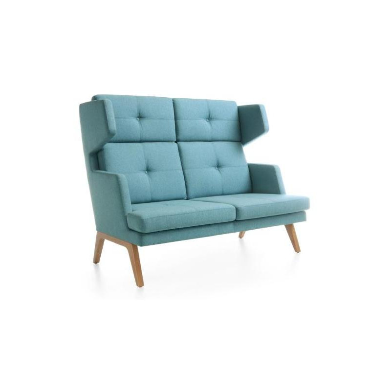 Dvojkreslo October, nohy drevo, látka Medley 67006