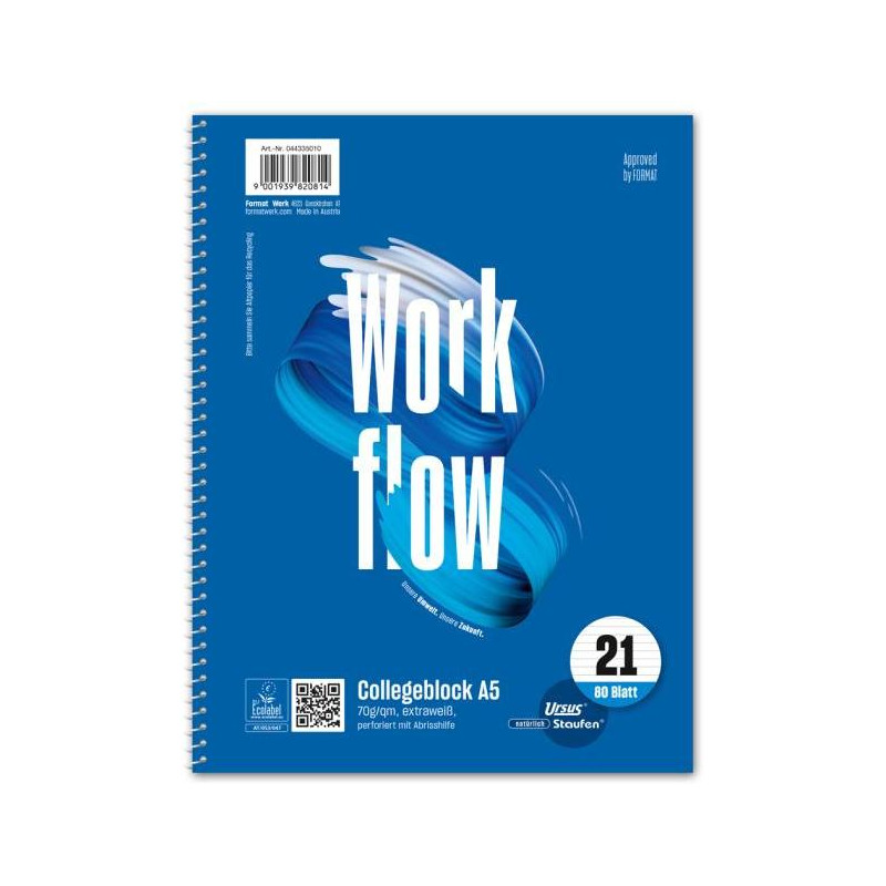 Blok College Format Werk Ursus Basic A5 80 listov linajkový 70g