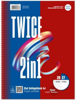 Blok College Format Werk Ursus A4 40 listov linajkový, 40 listov štvorčekový 70g