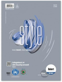 Blok College Format Werk Ursus Green A4 80 listov linajkový 60g recyklovaný