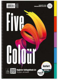 Blok College Format Werk Ursus A4 100 listov štvorčekový farebný register