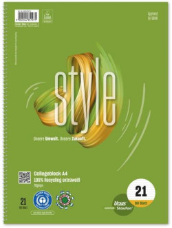 Blok College Format Werk Ursus Green A4 80 listov linajkový 70g recyklovaný
