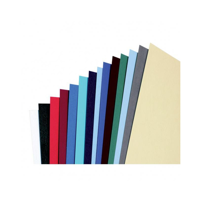 Kartónové obálky na krúžkovú väzbu GBC LeatherGrain A4 čierne