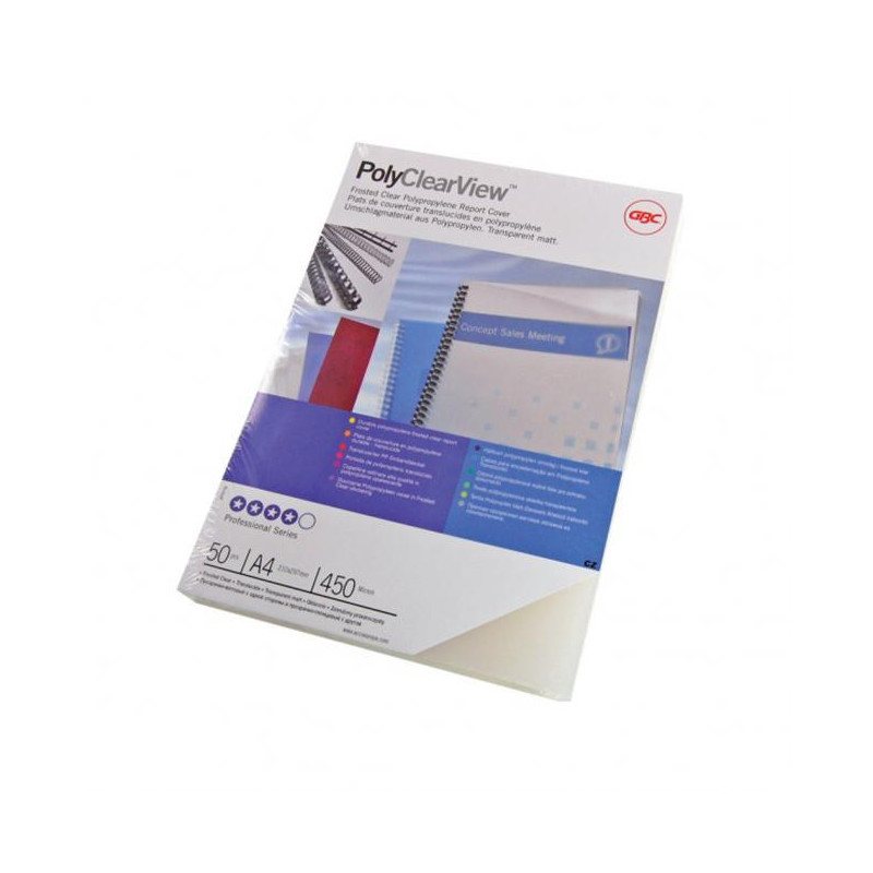 Plastové obálky GBC PolyClearView A4 450 mic číre 50 ks