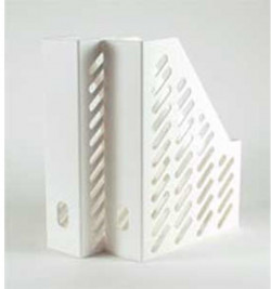 Stojan na časopisy KLASSIK biely 2ks