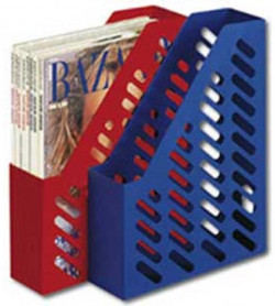 Stojan na časopisy KLASSIK modrý 2ks