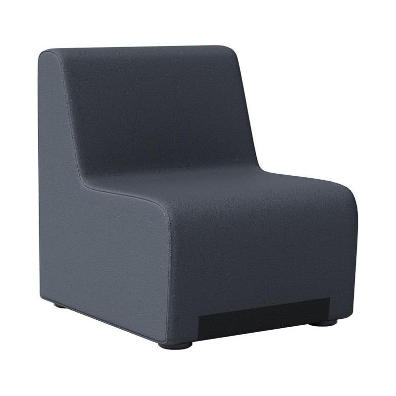 Kreslo Rubico100 bez podrúčiek, 61 x76x76cm, látka BN6 sivá