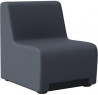 Kreslo Rubico100 bez podrúčiek, 61 x76x76cm, látka BN6 sivá