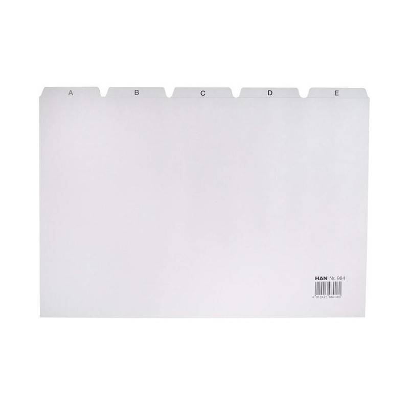 Plastové indexové kartičky A4 do kartotéky HAN 954