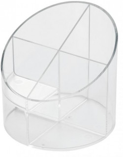 Stojan na perá Economy priehľadný číry