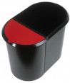 Kôš plastový na separovaný odpad Helit čierny/červená vložka