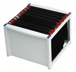 Zásobník na závesné obaly Helit sivý