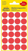 Etikety kruhové 18mm Avery červené