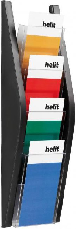 Prezentačný stojan Helit 4x1/3A4 čierny