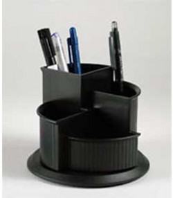 Rotačný štvordielny stojan Helit Linear čierny