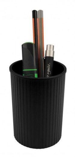 Pohárik na perá Helit Linear čierny