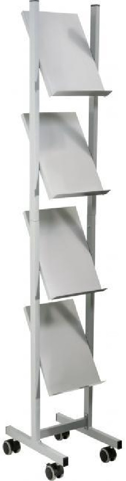 Mobilný prezentačný stojan Helit 4xA4 sivý/kov