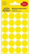 Etikety kruhové 18mm Avery žlté