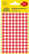 Etikety kruhové 8mm Avery červené