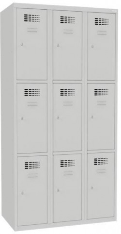 9- priehradková skriňa na úschovu cenností, uzamykateľ ná, v.180 x š.90 x h.50 cm, sivá