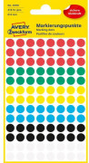 Etikety kruhové 8mm Avery mix farieb