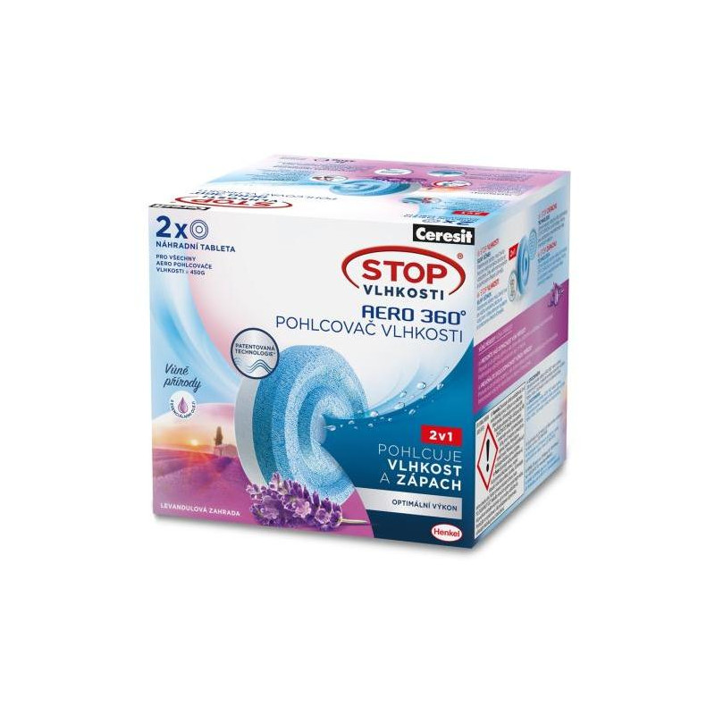 Ceresit Stop vlhkosti - 2tablety AERO levanduľa 2x450g