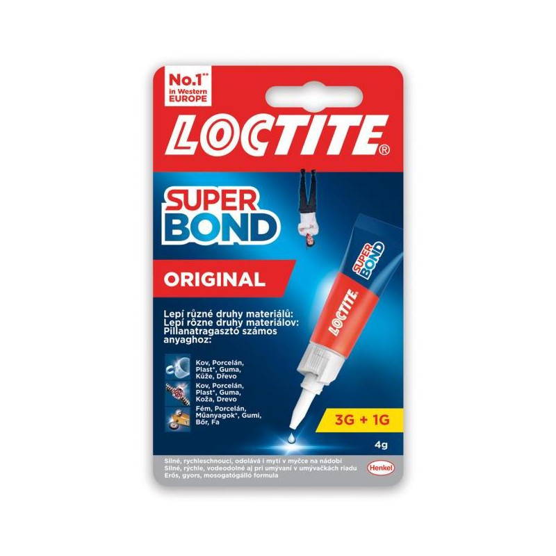 Sekundové lepidlo Loctite Super Bond Original 3+1g