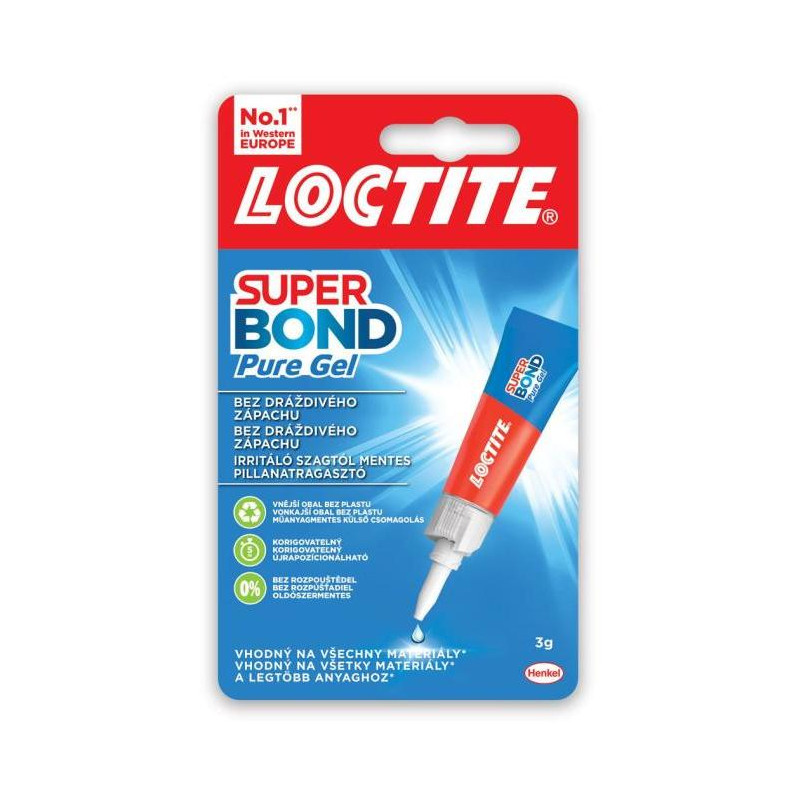 Sekundové lepidlo Loctite Super Bond Pure Gel 3g